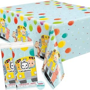 CoComelon Birthday Decor – Table Covers (2 Pack) & Sticker