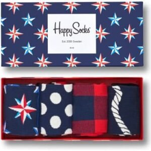 Colorful 4-Pack Nautical Happy Socks