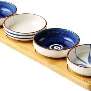 Colorful Ceramic Appetizer Serving Platter Tray