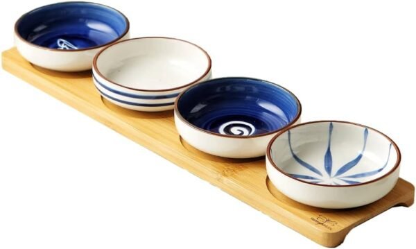 Colorful Ceramic Appetizer Serving Platter Tray