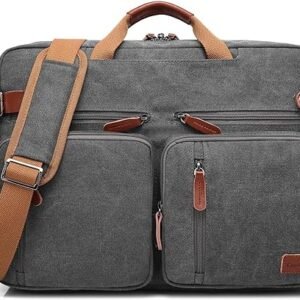 CoolBELL Laptop Backpack Briefcase 17.3″ (Canvas Dark Grey)