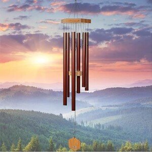 Copper-Red Outdoor Wind Chimes - Zen Garden Décor