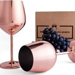 Copper Wine Glasses, Set of 2