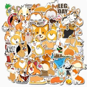 Corgi Stickers: Cute, Funny, Waterproof, 50PCS