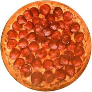 Cozy Giant Pizza Flannel Throw Blanket