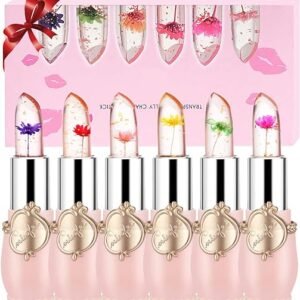 Crystal Jelly Flower Lipstick - Color Changing Lip Gloss (Pink)