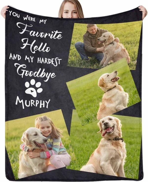 Custom Memorial Dog Lover Blanket