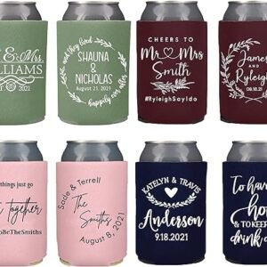 Custom Wedding Can Coolers – Personalized Favors