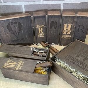 Customizable Groomsmen Proposal Box, Best Man & Father of Bride/Groom Gifts