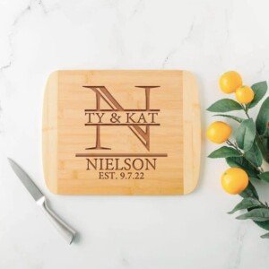 Customized Wedding Gift – Engraved Bamboo Cutting Board