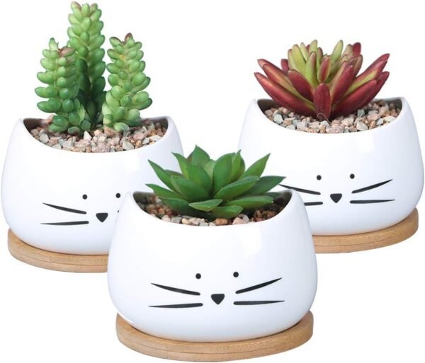 Cute Cat Ceramic Succulent Planter