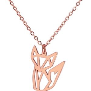 Cute Fox Necklace Origami Jewelry