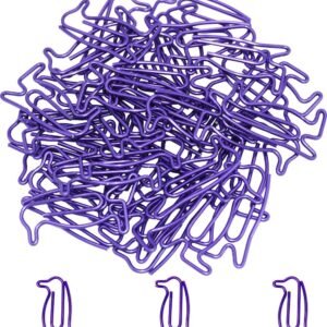 Cute Purple Penguin Paper Clips