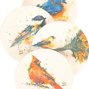 Dean Crouser Songbird Watercolor Coasters