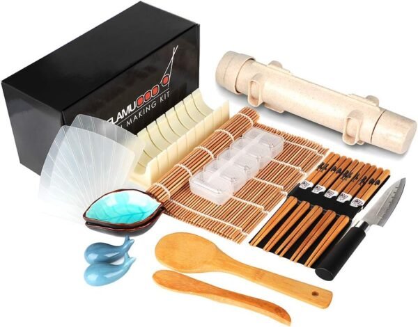 Delamu Sushi Making Kit: 20-in-1 Rolling Set