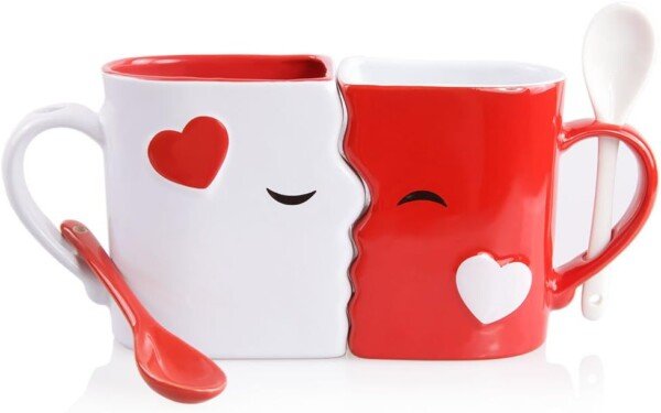 Devil Kiss Mugs: Anniversary & Wedding Gift