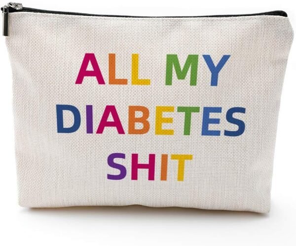 Diabetic Travel Bag Set with Funny Glucose Meter Organizer