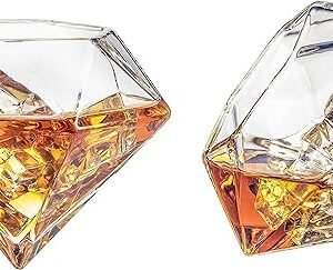 Diamond Whiskey & Wine Glasses Set