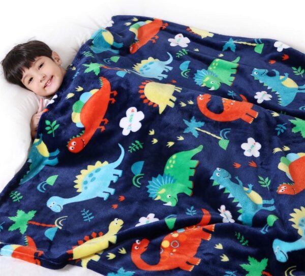 Dinosaur Fleece Blanket for Kids