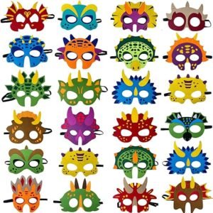Dinosaur Masks Party Supplies (24 Packs)