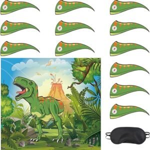 Dinosaur Party Game Set - Dino Theme Birthday Supplies