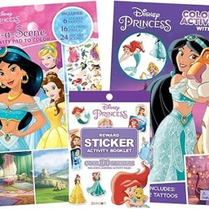 Disney Princess Coloring Book with Stickers