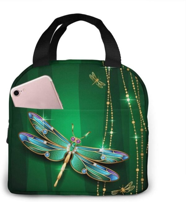 Dragonfly Green Insulated Lunch Box