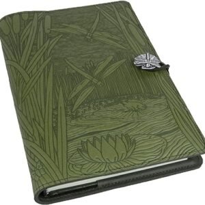 Dragonfly Pond Leather Journal Cover