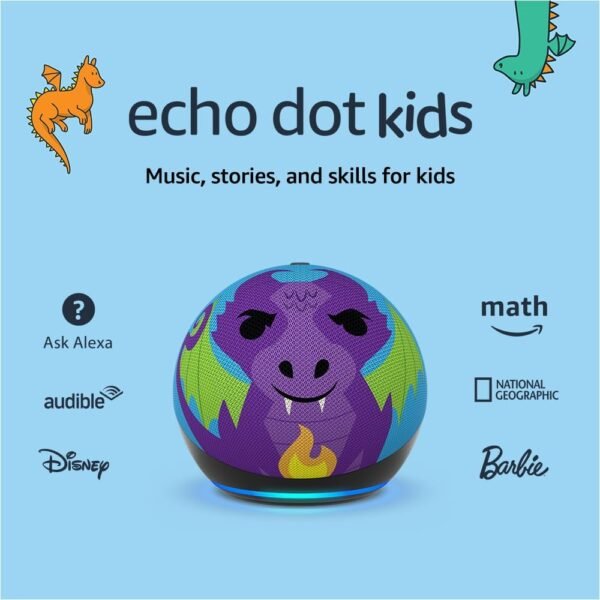 Echo Dot Kids with Parental Controls & Dragon