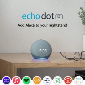 Echo Dot with Clock and Alexa