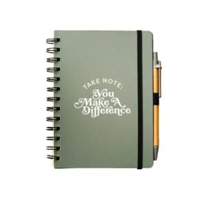 Eco-Friendly Spiral Notebook Set with Wheat Straw Pen – 70 Pages