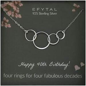 EFYTAL 40th Birthday Women’s Necklace