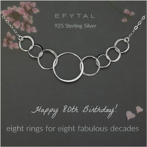 EFYTAL 80th Birthday Gifts for Women