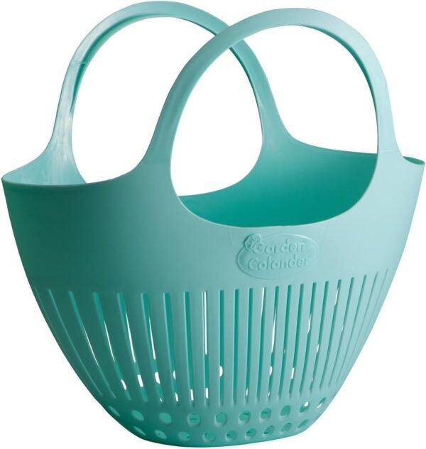 Eggshell Blue Garden Colander by Hutzler