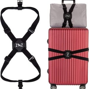 Elastic Luggage Strap with Buckles (Black)