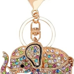 Elephant Rhinestone Keychain for Women