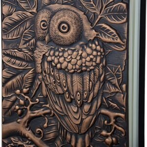 Embossed Leather Owl Travel Journal