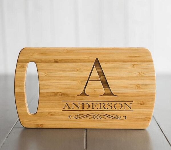 Engraved Bamboo Cutting Board - Personalized Wedding Gift