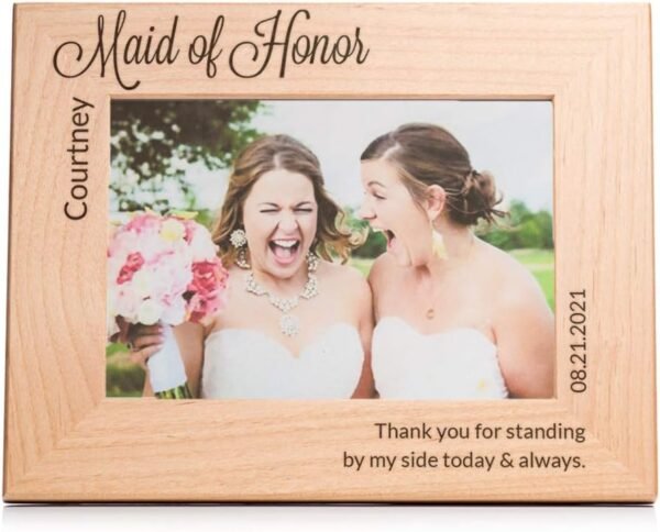 Engraved Personalized Bridesmaid Picture Frame