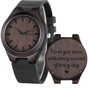 Engraved Wood Watch – Personalized Gift