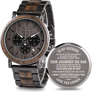 Engraved Wooden Watch for Men