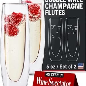 Eparé Stemless Champagne Flutes Set