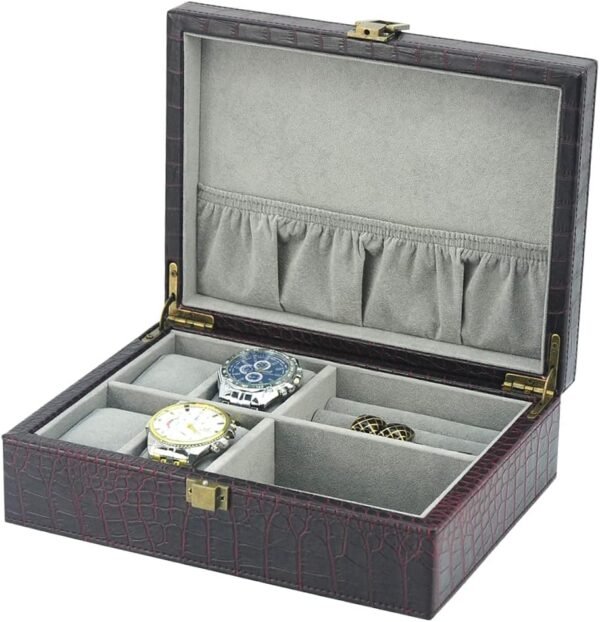 Executive Crocodile Leather Watch Box