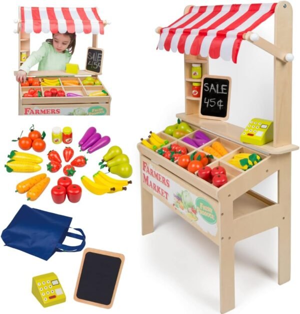 Farmers Market Stand - Toy Grocery Set