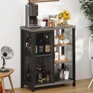 Farmhouse Coffee Bar Cabinet with Storage