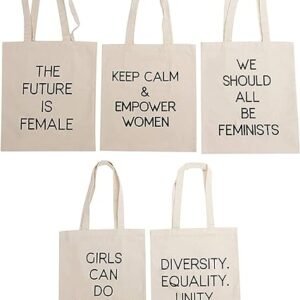 Feminist Tote Bags with Empowering Quotes