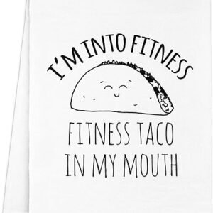 Fitness Taco Kitchen Towel, Funny Housewarming Gift