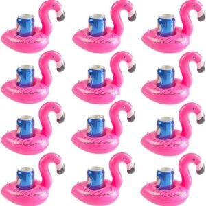 Flamingo Inflatable Drink Holder Float Set