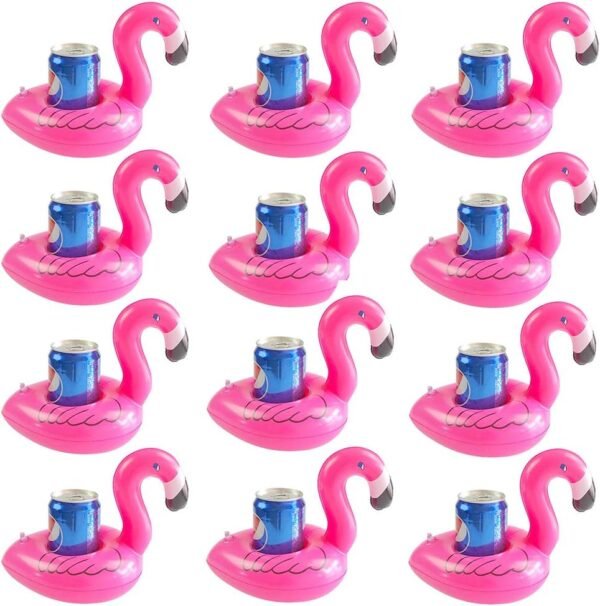 Flamingo Inflatable Drink Holder Float Set