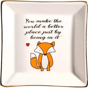 Fox Gifts Trinket Tray for Women